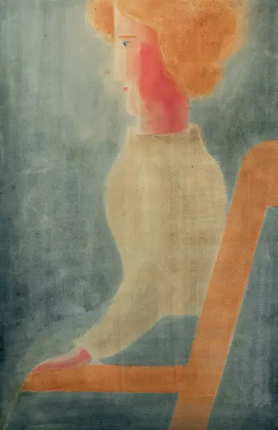Sitzende nach links von Oskar Schlemmer