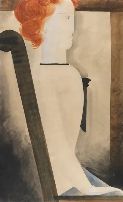 Sitzende av Oskar Schlemmer