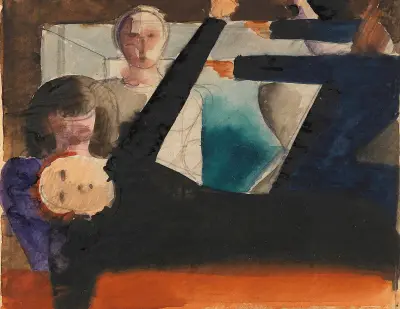 Zwiegespräch (Anklage) von Oskar Schlemmer