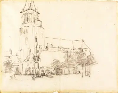 Kyrkan Saint-Germain-des-Prés, Frankrike av Henry Ossawa Tanner