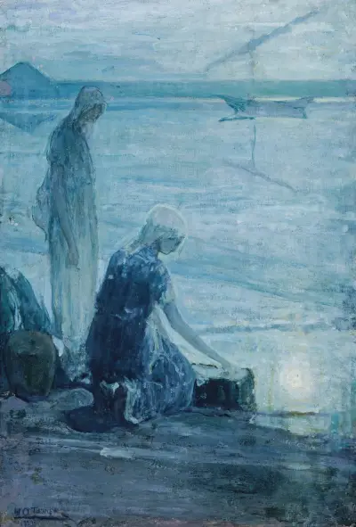 Moses in the Bullrushes av Henry Ossawa Tanner