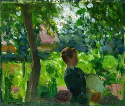 Studie till lektionen i säckpipa av Henry Ossawa Tanner