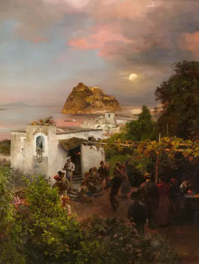 Ansicht von Ischia av Oswald Achenbach
