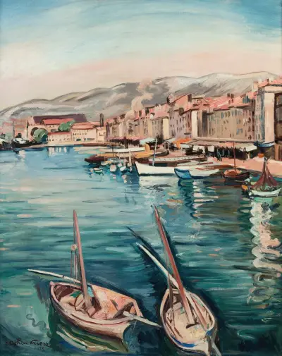 Hamnen i Toulon av Emile Othon Friesz
