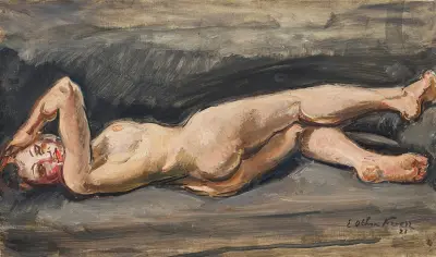 Liggande nakenstudie av Emile Othon Friesz