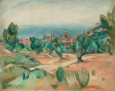 Landskap från Cassis av Emile Othon Friesz