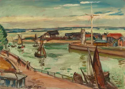 Sortie de port à Honfleur av Emile Othon Friesz