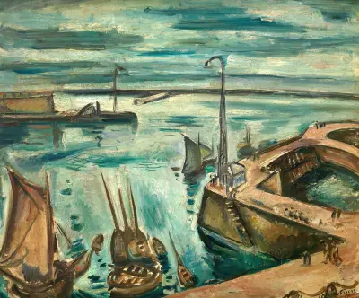 The Harbour of Le Havre av Emile Othon Friesz