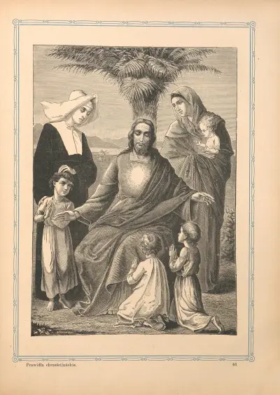 Christ blessing little children av Otto Bitschnau