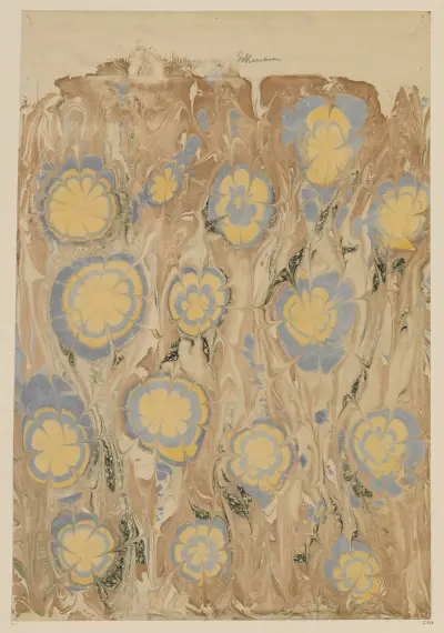 Marmorpapier, 1894 – nr 4 av Otto Eckmann