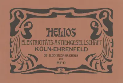 Titelblatt Helios Elektrizitäts-Aktiengesellschaft Köln-Ehrenfeld, 1900 – nr 2 av Otto Eckmann