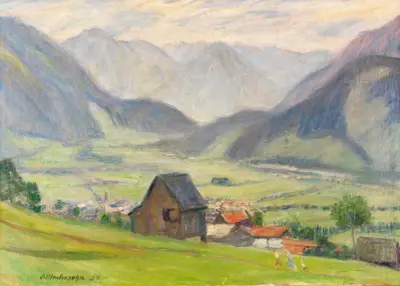 Blick ins Tal (Hindelang) av Otto Modersohn