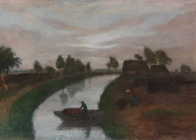 Sommerabend im Moor av Otto Modersohn
