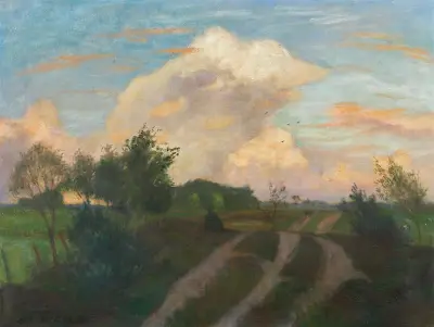 Sommerabend in der Surheide von Otto Modersohn