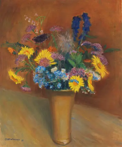 Sommerblumenstrauß von Otto Modersohn