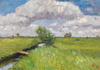 Sommerliche Wümmewiesen av Otto Modersohn