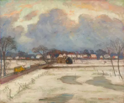 Winter in Fischerhude von Otto Modersohn