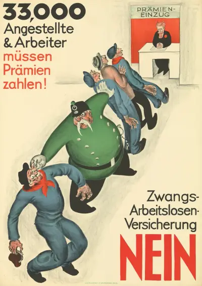 33’000 Angestellte & Arbeiter müssen Prämien zahlen! – Zwangs-Arbeitslosen-Versicherung – Nein av Otto Plattner