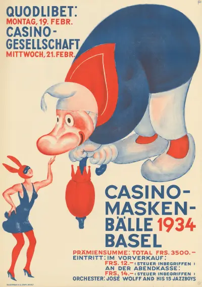 Casino-Maskenbälle 1934 Basel av Otto Plattner