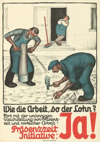 Wie die Arbeit, so der Lohn Präsenzzeit-Initiative; Ja! av Otto Plattner