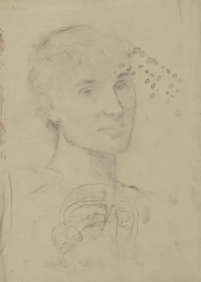 Bildnis einer jungen Frau von Otto Scholderer