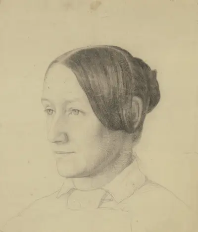 Bildnis Emilie Scholderer, Mutter des Künstlers von Otto Scholderer