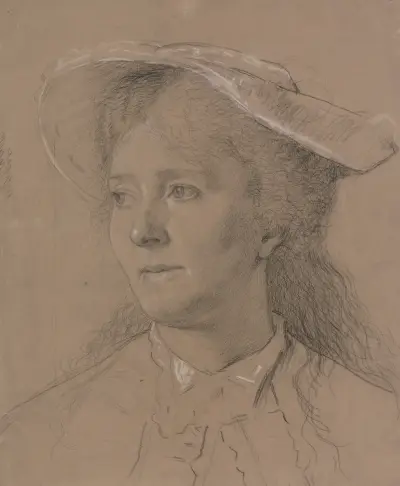 Bildnis Luise Scholderer von Otto Scholderer