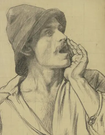 Fischhändler, 1882 von Otto Scholderer