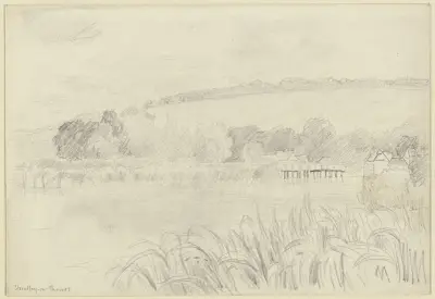 Flusslandschaft bei Streatley-on-Thames av Otto Scholderer
