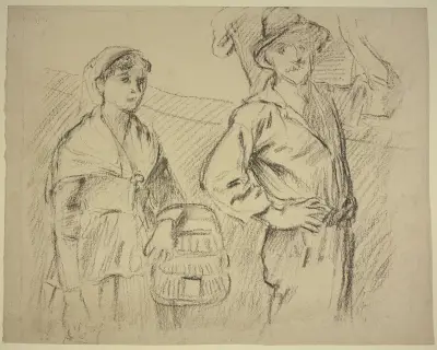 Heimkehrende Landarbeiter von Otto Scholderer