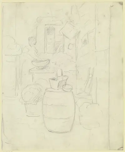 Küchenszene von Otto Scholderer