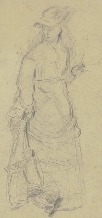 Luise Scholderer im Rüschenkleid von Otto Scholderer