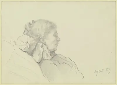 Luise Scholderer lesend, 1889 – Nr. 1 von Otto Scholderer
