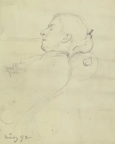 Luise Scholderer schlafend, 1892 von Otto Scholderer