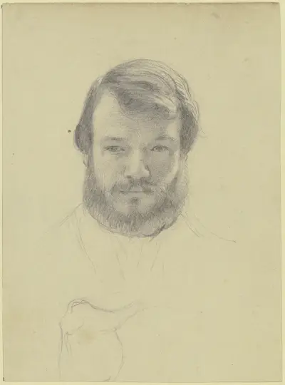 Selbstbildnis des Künstlers von Otto Scholderer