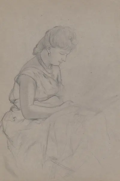 Sitzende Frau – Nr. 1 von Otto Scholderer