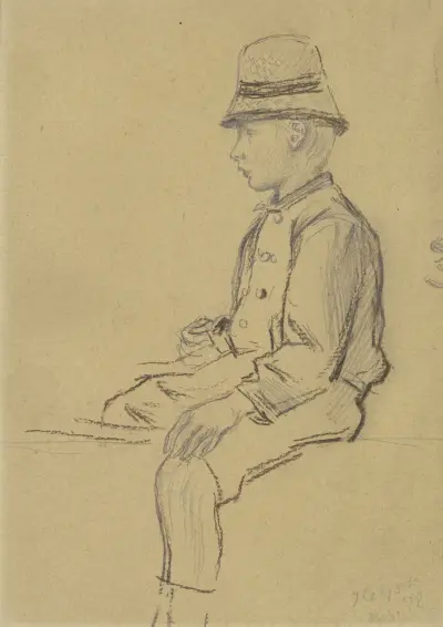 Studie für den 'Eselreiter in den Dünen' von Otto Scholderer