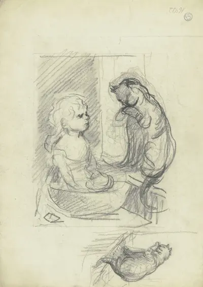 Das Frühstück der Katze von Otto Scholderer