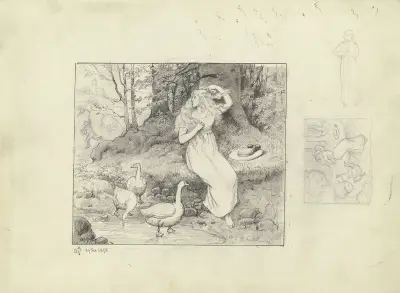 Die Gänsemagd von Otto Scholderer