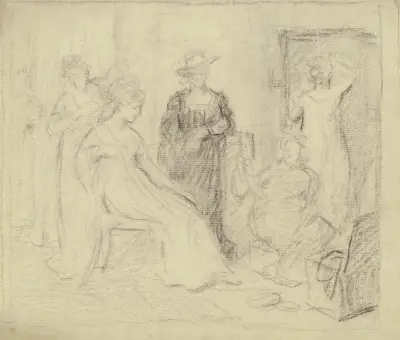 Vorbereitung zum Kostümball, 1879 – Nr. 4 von Otto Scholderer