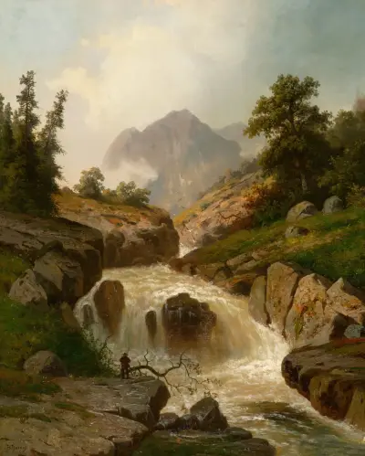 The Rippling River av Hermann Ottomar Herzog