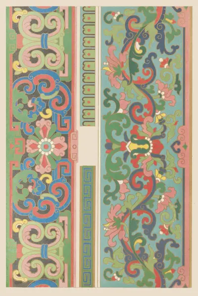 Exempel på kinesiskt ornament, pl. 06 av Owen Jones