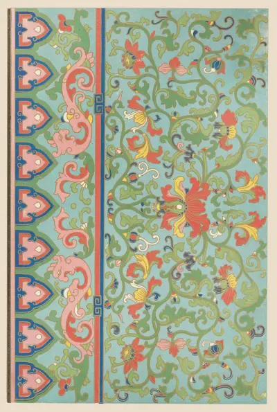 Exempel på kinesisk ornamentik, pl. 08 av Owen Jones