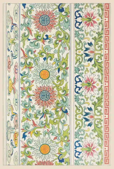Examples of Chinese ornament, Pl.63 av Owen Jones
