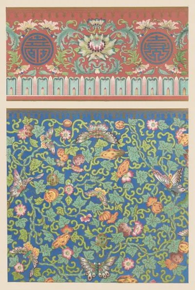 Exempel på kinesisk ornamentik, pl. 75 av Owen Jones