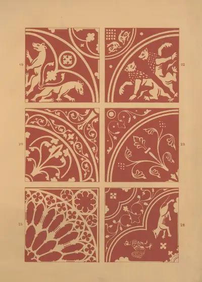 Examples of encaustic tiles Pl.03 av Owen Jones