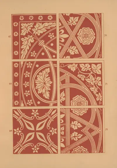 Examples of encaustic tiles Pl.11 av Owen Jones