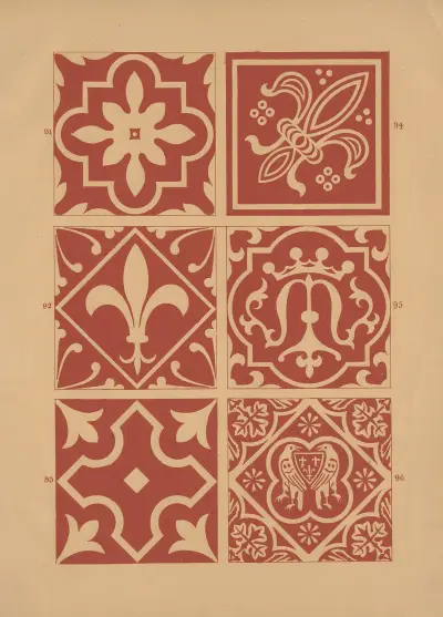 Examples of encaustic tiles Pl.15 av Owen Jones
