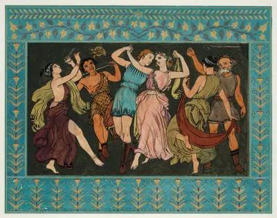 Florizel och Perdita dansar med herdar av Owen Jones