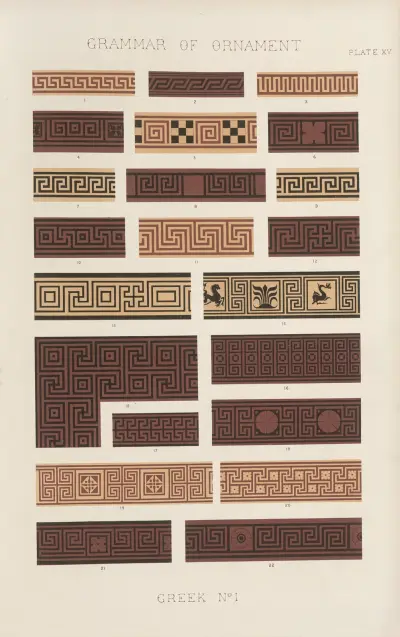 Grekisk ornamentik nr 1 av Owen Jones